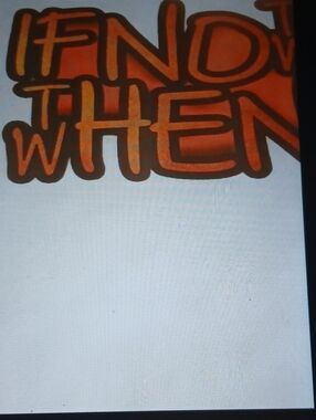 Orange Graphic Text Tee - White Background